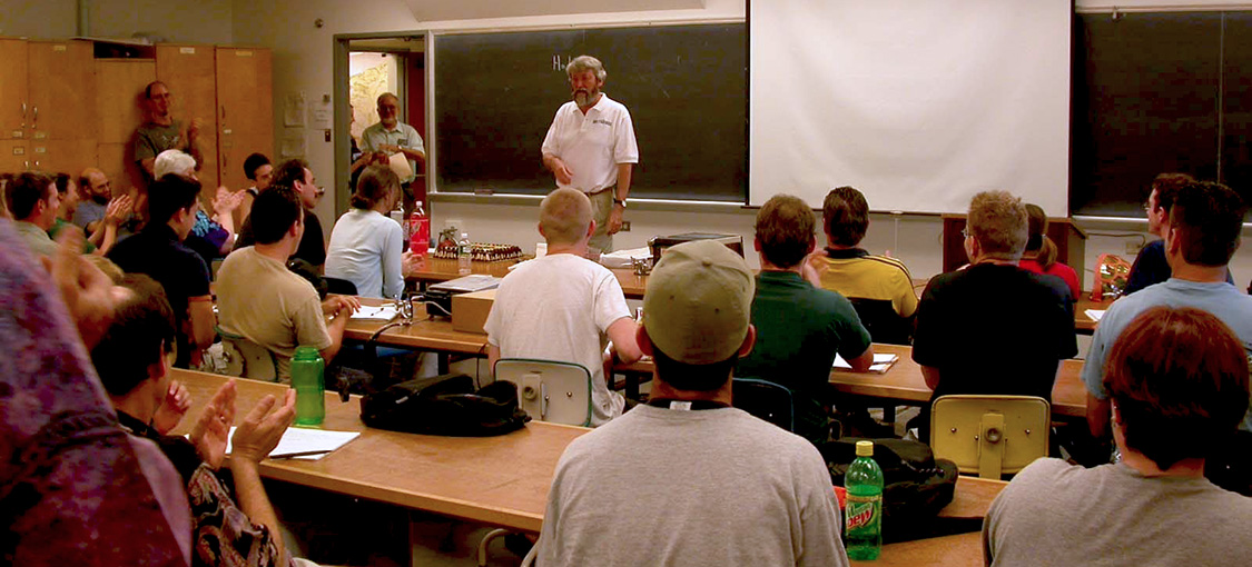 Richard giving his last course lecture at UC Davis.