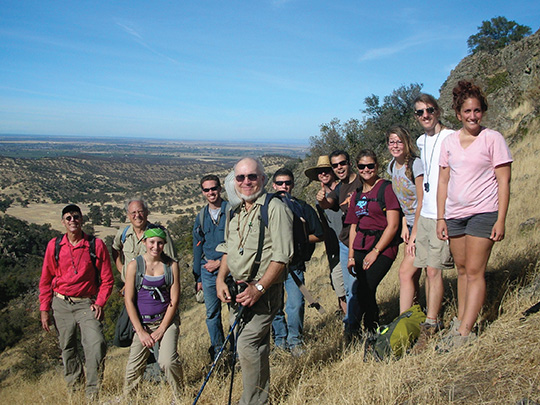 Eldridge and students.