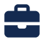 A blue briefcase icon