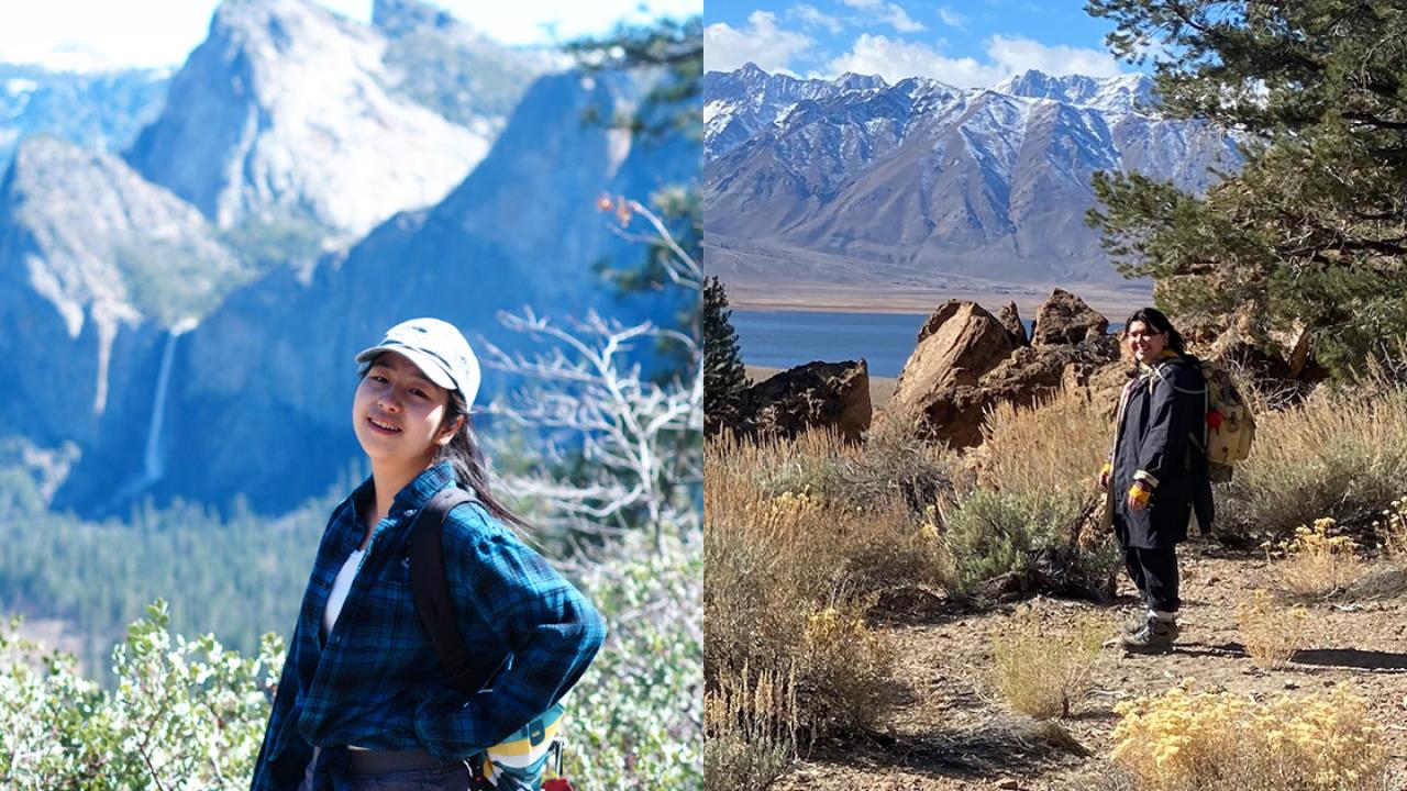 Ph.D. student Qianyi Lu (left) and M.S. student Yvonne Leon (right)