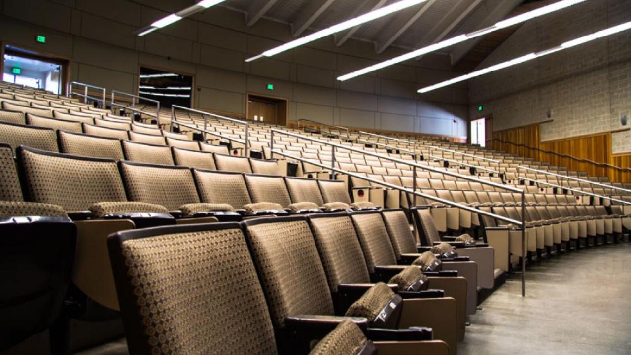 An empty lecture hall