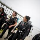 A group of divers with Alyssa Griffin